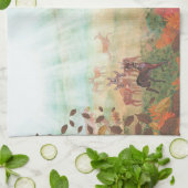 森林日光の中のローディアカプリオラス キッチンタオル (折り畳み)