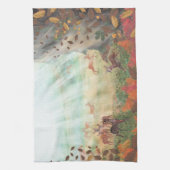 森林日光の中のローディアカプリオラス キッチンタオル (縦)