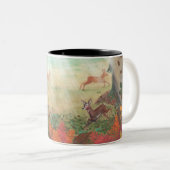 森林日光の中のローディアカプリオラス ツートーンマグカップ (正面右)