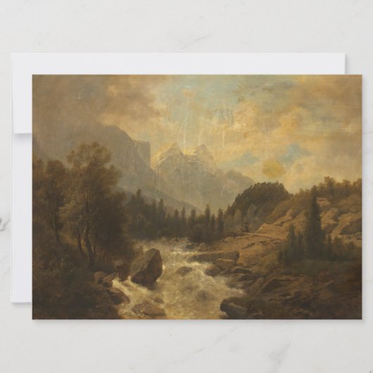 森林景観シーン（Josef Kriehuber著） カード (正面)