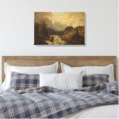 森林景観シーン（Josef Kriehuber著） キャンバスプリント (インサイチュ (寝室))