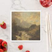 森林景観シーン（Josef Kriehuber著） スタンダードランチョンナプキン (インサイチュ)