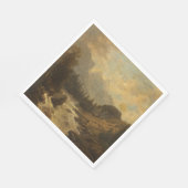 森林景観シーン（Josef Kriehuber著） スタンダードランチョンナプキン (角)