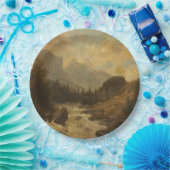 森林景観シーン(Josef Kriehuber著) ペーパープレート (パーティー)