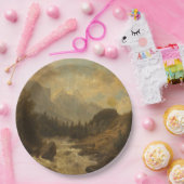 森林景観シーン(Josef Kriehuber著) ペーパープレート (パーティー)