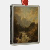 森林景観シーン（Josef Kriehuber著） メタルオーナメント (右)