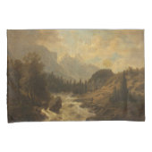 森林景観シーン（Josef Kriehuber著） 枕カバー (正面右)