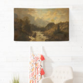 森林景観シーン（Josef Kriehuber著） 横断幕 (インサイチュ)