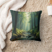 森林景観 クッション (ブランケット)