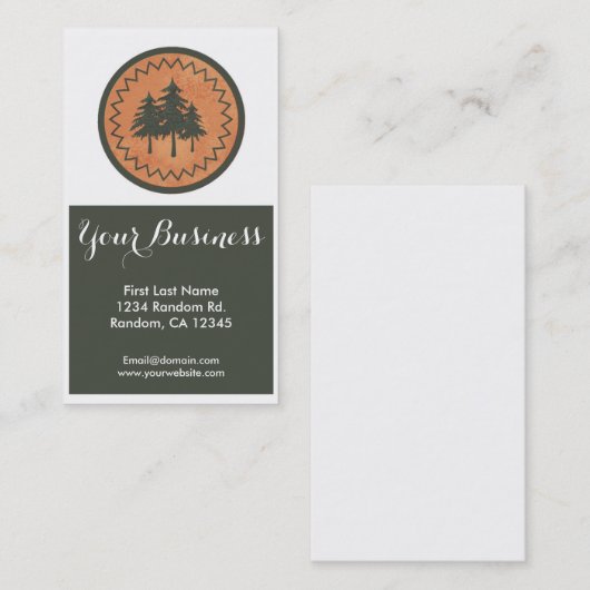 森林木のカスタマイズ可能な名刺 名刺 (正面/裏面)