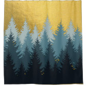 森林木黄金風景 シャワーカーテン (正面)