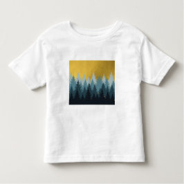 森林木黄金風景 トドラーTシャツ