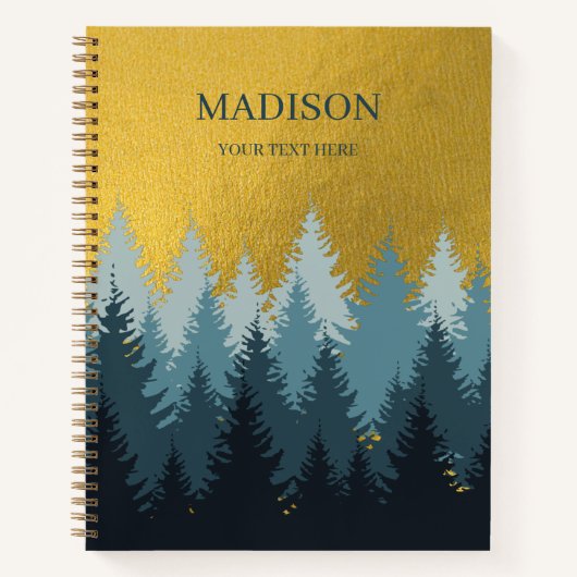 森林木黄金風景 ノートブック (正面)