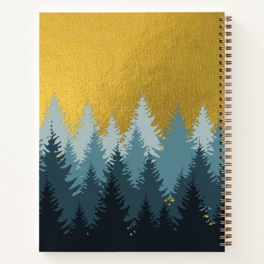 森林木黄金風景 ノートブック (裏面)