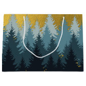 森林木黄金風景 ラージペーパーバッグ (正面)