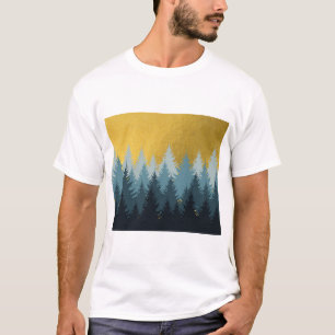森林木黄金風景 Tシャツ