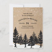 森林松冬の雪日を除く 招待状 (正面)