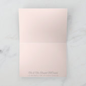 森林森林シカのBohoのばら色の花柄は感謝していしています サンキューカード (内部)