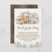 森林森林ベビー動物は本を持って来ます エンクロージャーカード (正面/裏面)