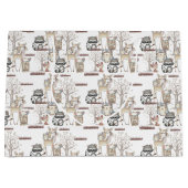 森林森林動物のベビー ラージペーパーバッグ (正面)