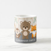 森林森林動物の第1誕生会のギフト コーヒーマグカップ (中央)