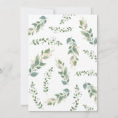 森林森林動物の赤ちゃんシャワー 招待状 (裏面)