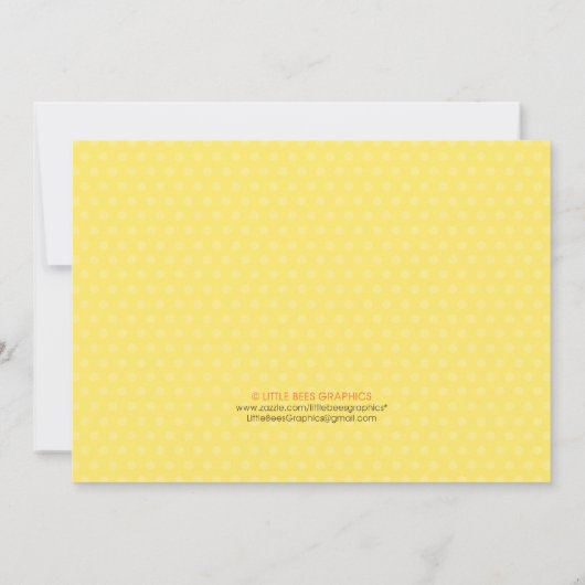 森林森林友人のベビーシャワー招待状 招待状 (裏面)