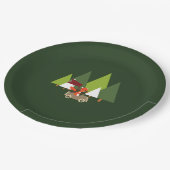 森林森林孤のパーティーのベビーシャワーのプレート ペーパープレート (アングル)