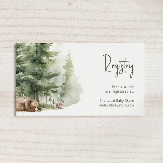 森林森林森林動物ベビー簿 エンクロージャーカード