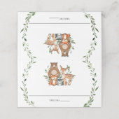 森林森林森林森林動物緑の赤ちゃんシャワーテント プレイスカード (外部開封)