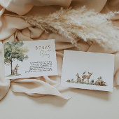 森林森林森林森林動物赤ちゃんシャワーベビー エンクロージャーカード