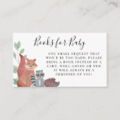 森林森林森林森林動物赤ちゃんシャワーベビー エンクロージャーカード (正面)