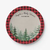 森林森林樵のパーティーの紙皿 ペーパープレート (正面)