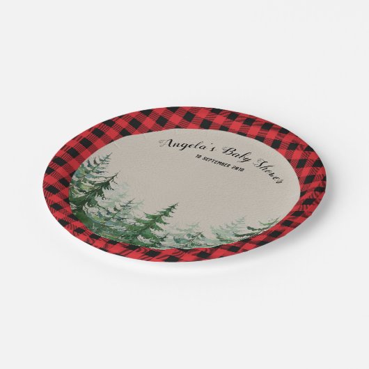 森林森林樵のパーティーの紙皿 ペーパープレート (アングル)