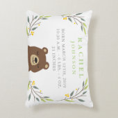 森林森林誕生Stats -くまの子供部屋の枕 アクセントクッション (正面(垂直))