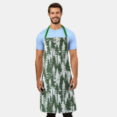 森林模様 エプロン (着用した状態)