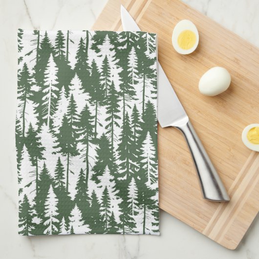 森林模様 キッチンタオル (四つ折り)