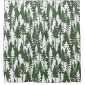 森林模様 シャワーカーテン (正面)