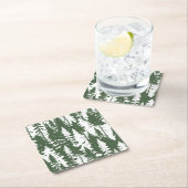 森林模様 スクエアペーパーコースター (インサイチュ)
