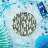 森林模様 ペーパープレート (パーティー)