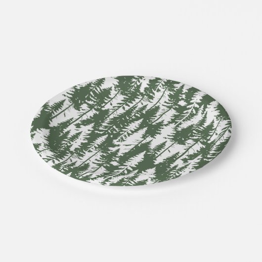 森林模様 ペーパープレート (アングル)