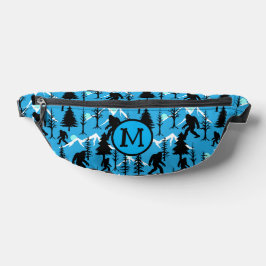 森林樹と山のビッグフットMonogram ファニーパック