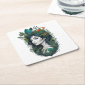 森林歌 スクエアペーパーコースター (アングル)