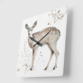 森林歩行IX スクエア壁時計 (傾斜)