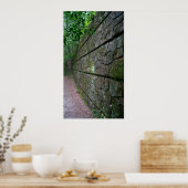 森林歩道の石垣ポスター ポスター (キッチン)