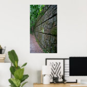 森林歩道の石垣ポスター ポスター (ホームオフィス)