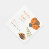 森林水の色の小さなLadybug赤ちゃんシャワー スタンダードランチョンナプキン (角)