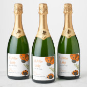 森林水の色の小さなLadybug赤ちゃんシャワー スパークリングワインラベル (ボトル)