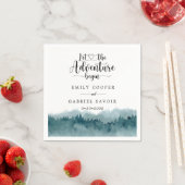 森林水の色結婚の スタンダードカクテルナプキン (インサイチュ)