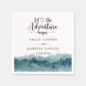 森林水の色結婚の スタンダードカクテルナプキン (正面)